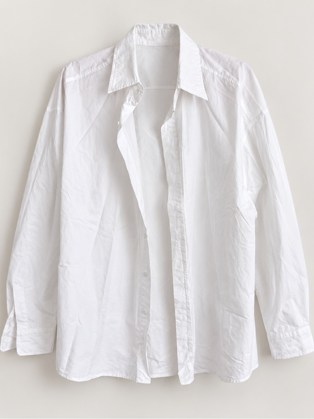 Maison Martin Margiela White Relaxed Cotton Button-Up Shirt